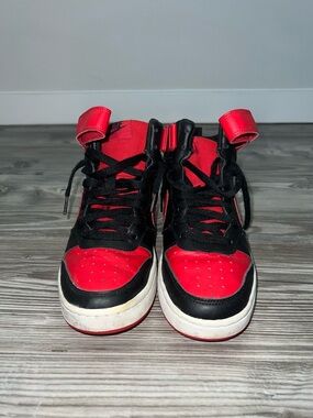 Nike Kids Red and Black High-Top Sneakers